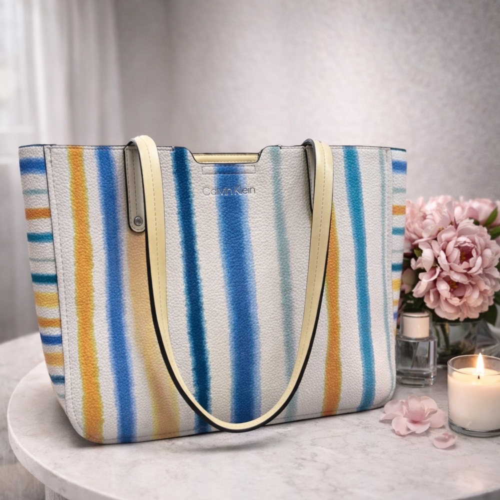 Calvin Klein Multicolor Striped Tote Bag